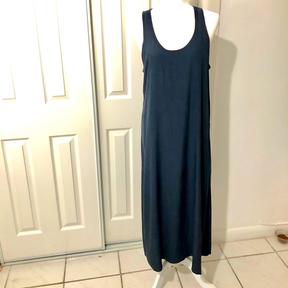 ATM Blue Silk Dress